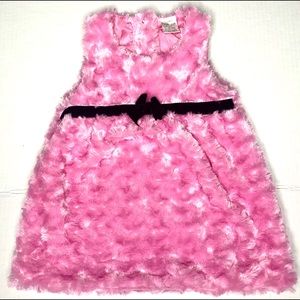 Furry pink sleeveless dress by Cutie Pie. Size 18m